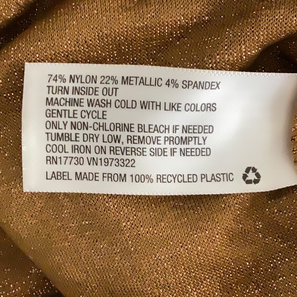 Wild Fable Gold Long Sleeve Shimmery Dress NWOT - Picture 4 of 4